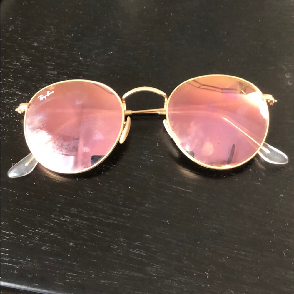 Rayban round! pink reflective!